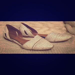 Madewell White Eyelet d’Orsay Flat Size 8